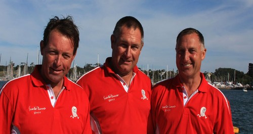 Carl Crafoord, Dave Eichmeyer and Robert Date (R) after winning the Docklands Invitational © MarineBusiness-World.com . http://www.marinebusiness-world.com
